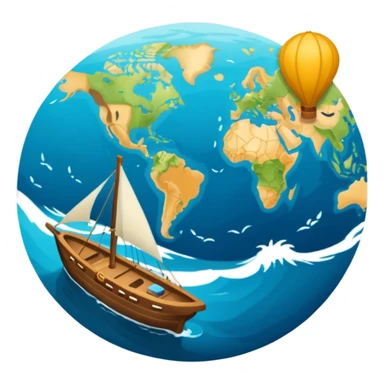 navegar, mar, mundo, mapa, brújula, dirección sticker