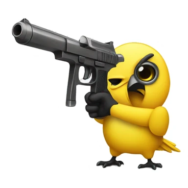 canary with a gun sticker