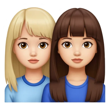 Debby Ryan (straight bangs) and Jenna Ortega sticker