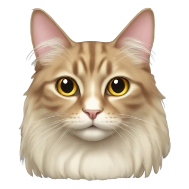 fold-eared long-haired cat sticker