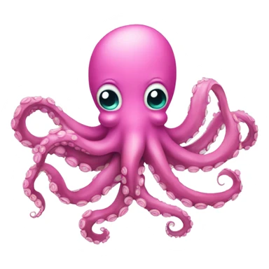 Octopus with pink bow sticker