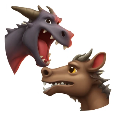 dragon and boar kissing sticker
