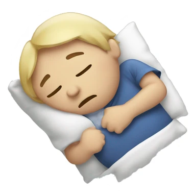 Falling asleep sticker