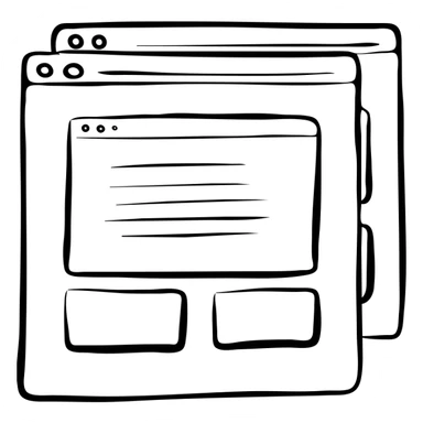 Website page with layout elements and content blocks sticker