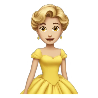 Anastasia with her yellow dress sticker