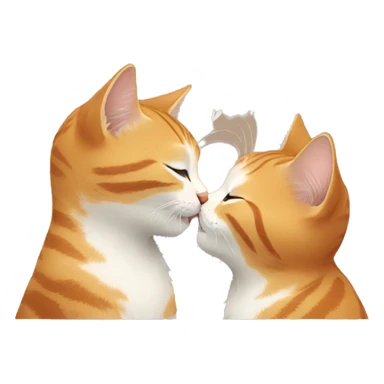 Cats kiss sticker