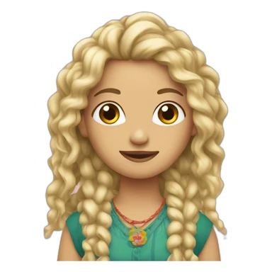 rubia-rizos-hippie tumbada sticker