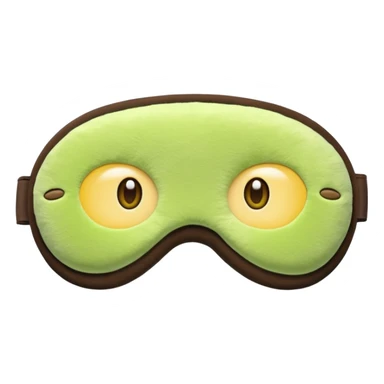 Green pistachio color sleep mask sticker