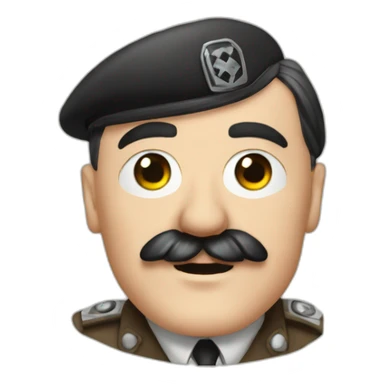 Adolf hitler with a béer sticker