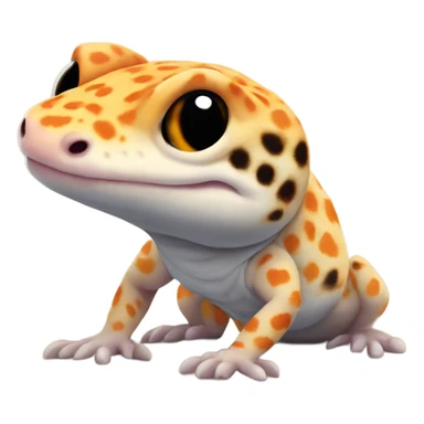 leopard gecko orange  sticker