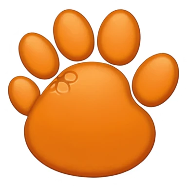 a very light pale pastel orange #ffbe8c pawprint sticker