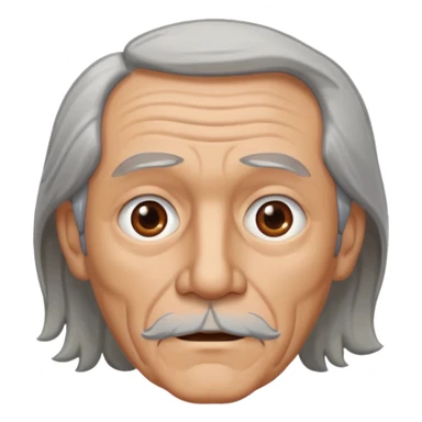 bong eyed old man with mid length hair sticker