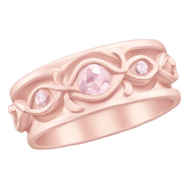 pastel pink wedding rings sticker
