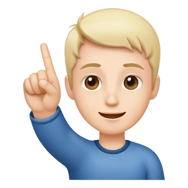 Number one index finger gesture celebrating victory  sticker