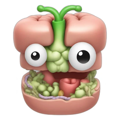 A 3D model of digestive system  sticker