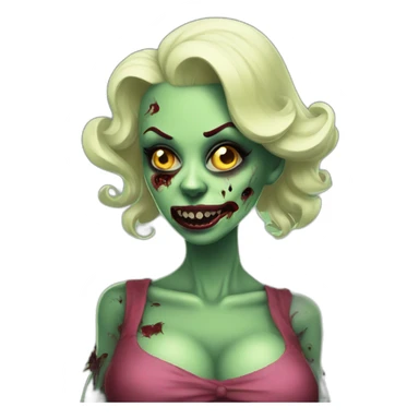 zombi pinup sticker