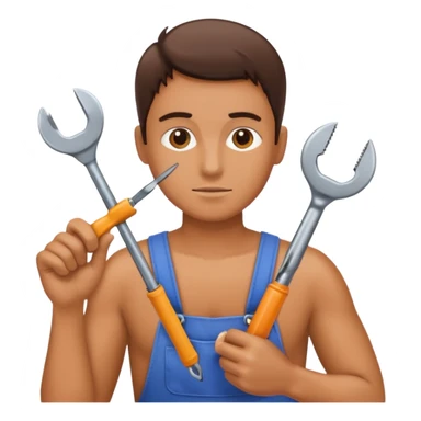 person Repairing a tool sticker