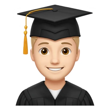 male university graduate sticker