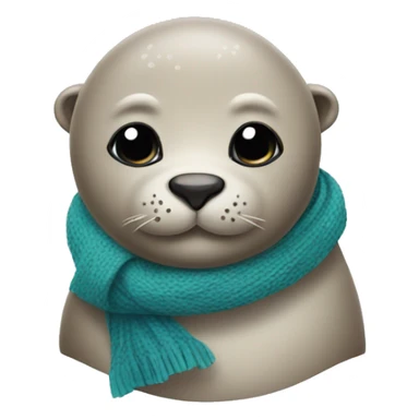 a seal wearing a scarf sticker