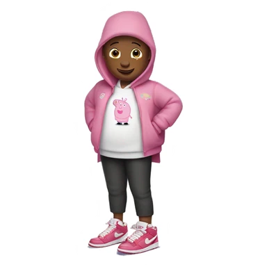 Peppa pig wearing nike jordans sticker