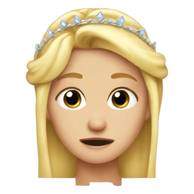 Crying blonde princess sticker