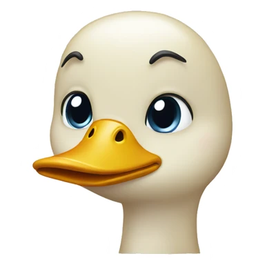 emotionless face duck sticker