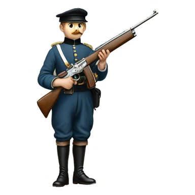british soldier with gun 19 century sticker