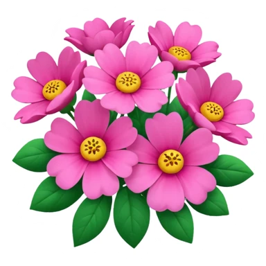 Valentines Day pink flowers sticker