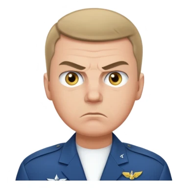 Angry eyes on white guy Airforce sticker