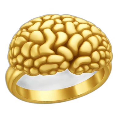 golden brain ring sticker