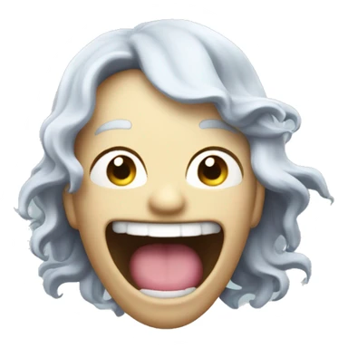 Wuthering waves gacha game.Changli. Laughning emoji, hand infront mouth. sticker
