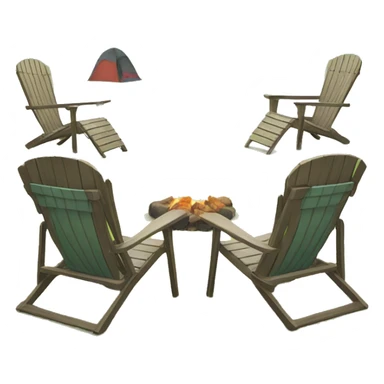 campground with lawn chairs sticker