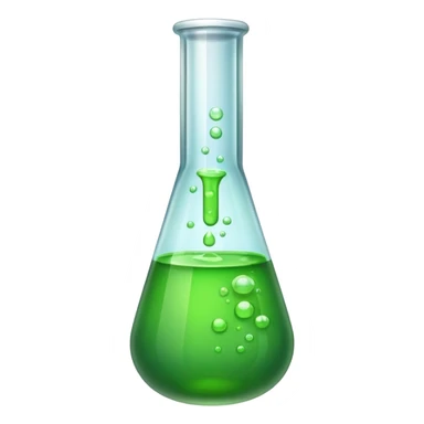 test tube with green liquid sticker