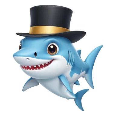 baby Shark with a top hat sticker