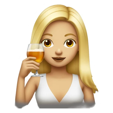Blonde girl drinking amaretto sour sticker