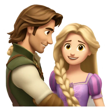 Rapunzel with Flynn rider sticker