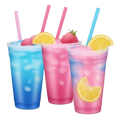Pink yellow blue drink sticker