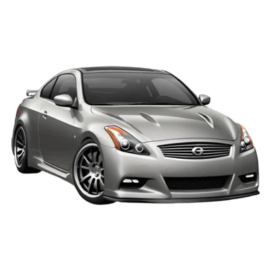 G37 coupe car lowered with dark mags are 10.5 darksliver car  sticker