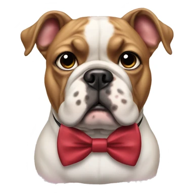 french bull dog with a bow tie sticker