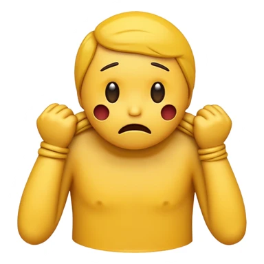 yellow emoji strangling itself  sticker