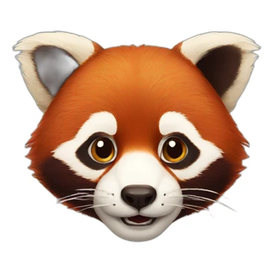 Red panda face sticker