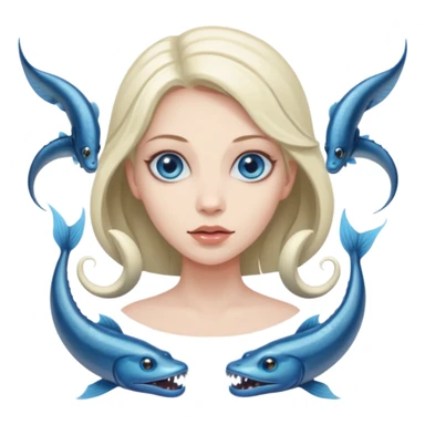 scylla a woman with six eel heads sticker