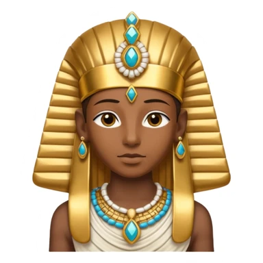 Pharaoh: Bandaged body with golden headdress and jeweled amulet.
 sticker