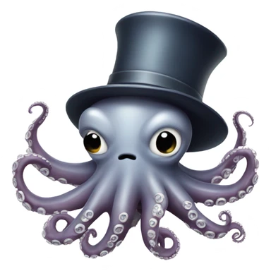 Octopus silver tentacles and hat sticker