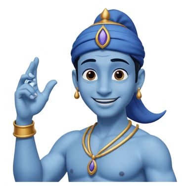 Genie from Aladdin. make several options for the genie from alladin cartoon for the further animation, i want that he shows the like with his left hand and smiles sticker