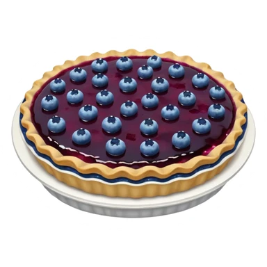 Make an emoji of a blueberry pie (small) that's broken off a bit so you can see the blueberry jam sticker