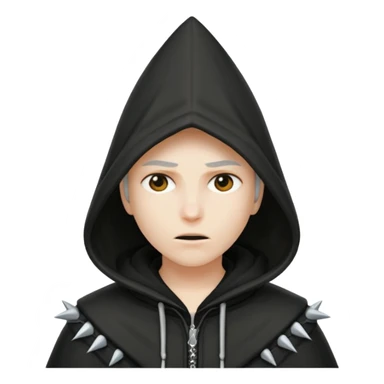 klansmen with pointy hood covering while head and spike sticker