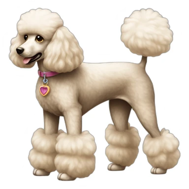 Dog Standart Poodle full-height sticker