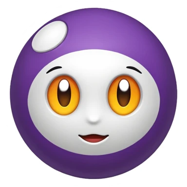 bola branco e roxa sticker