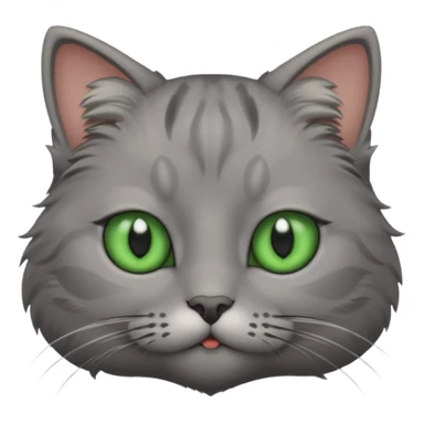 a gray cat with eyes on its FOREHEAD sticker